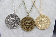 Pirates Pirate Coin Medallion Pendant Necklace 20" chain. UK SELLER
