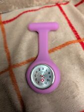 NURSE FOB WATCHES Plain Pattern Silicone Brooch Tunic Watch quartz.