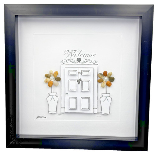 Handmade pebble art new home - art,