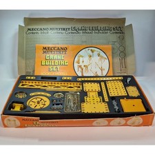 Vintage retro 1976 Meccano Multikit Crane Building Set boxed with booklet