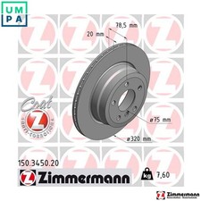 2x BRAKE DISC 150.3450.20 FOR