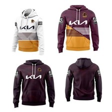 2025 UK New Brisbane Broncos NRL Home and away Jersey Hoodies Sweatshirts Hot-