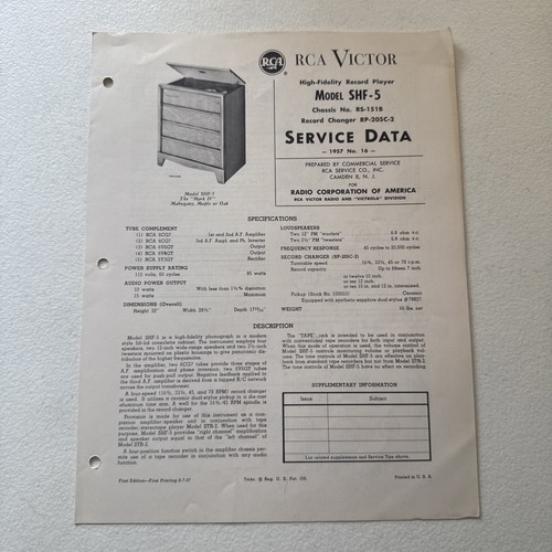 Rca victor high - victor, high-fidelity