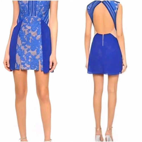 New blue lace panel - lace, mini