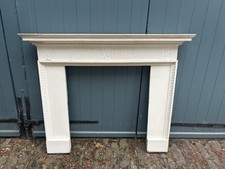 Antique wood & plaster fireplace