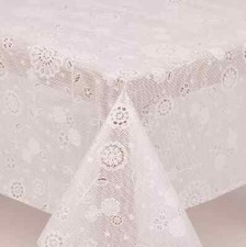 White Lace Crochet Look PVC