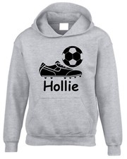 Personalised Hoodie Football Player Shoes Soccer Sports Footballer Game Hood Top