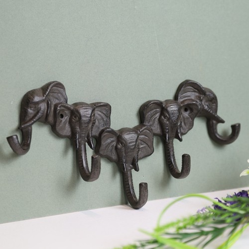 Elephant wall hook - elephant, hooks