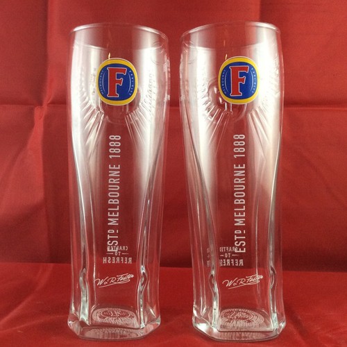 Fosters pint glasses - fosters, x2