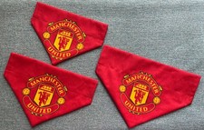 Manchester United Football Themed Handmade Dog Bandana/Scarf : Small,Med,Large