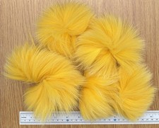 1x Arctic Fox Tail. Sun Yellow