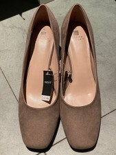 NEXT Mink Brown Wide Fit Court Shoes Size 6.5 Brand New