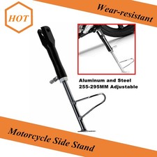 1Pcs Motorcycle Scooter Foot Kickstand Side Stand Holder Adjustable CNC Aluminum