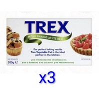 Trex 250g x 3 Vegetable Fat /Vegan  & Dairy-Free | Pastry & Cakes  Free Delivery