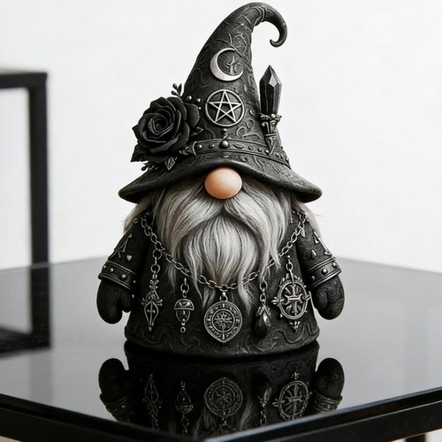 Gothic wizard gnome - gothic, figurine