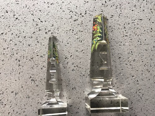 Victorian obelisk paperweights - victorian,
