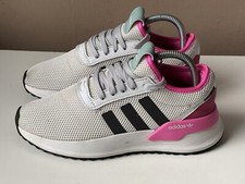 ADIDAS ORIGINALS  U_Path X Ladies White Pink Grey Trainers UK Size 5