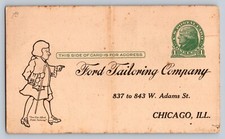 Advertising Postcard Ford Tailoring Company Chicago House of Prompt Service A924