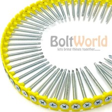 3.5 x 50mm COLLATED SELF DRILL DRYWALL DRYLINING SCREWS WOOD FRAMEWORK ZINC