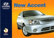 Hyundai Accent 2001 UK Market Sales Brochure 1.3 i Si GSi 1.5 CDX MVi 