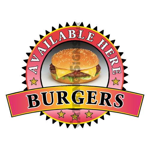 Burgers sold here sticker - burgers,