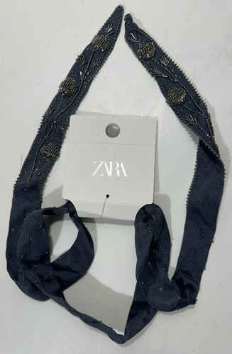 Zara beaded floral - beaded, blue