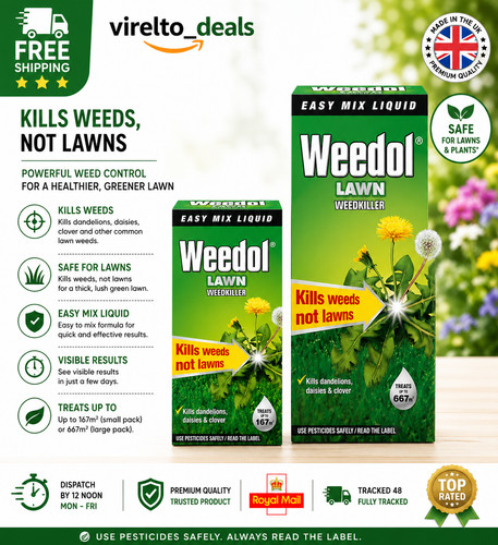 Weedol lawn weedkiller kills - lawn,