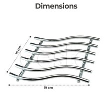 Stainless Steel Chrome Trivet Pot Sauce Pan Heat Stand Worktop Saver Protector