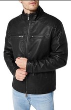 Firetrap Mens Jacket Black PU