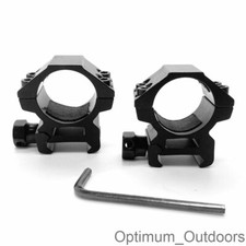 Med Profile Scope Mounts 25mm 1" Rings / 20mm Weaver Picatinny Gun Rifle Rail UK