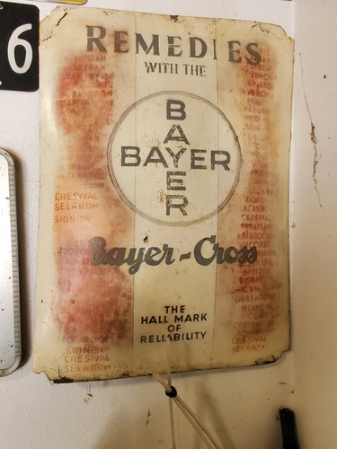 Vintage porcelain enamel sign - porcelain,