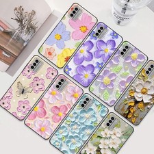 Pretty 3D Flowers Print TPU Phone Case Cover For Nokia C32 C12 G42 HMD Pulse Pro