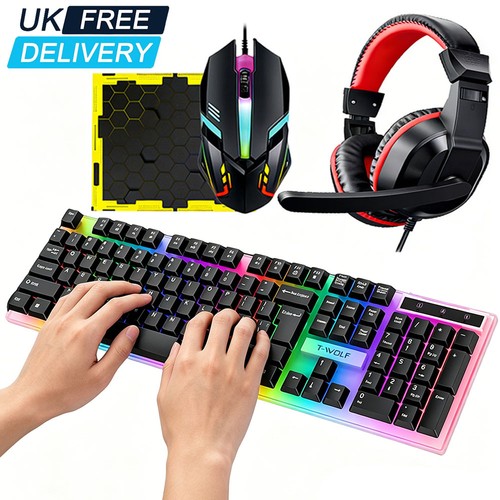 Rgb gaming headphone - headphone, keyboard
