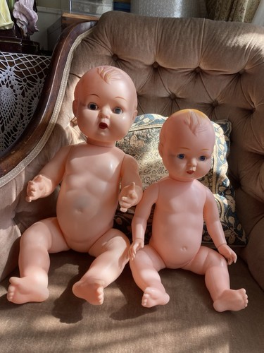 Two vintage kader plastic baby - vintage,