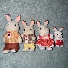 Sylvanian Families Chocolate Rabbit Family X4  figures H3