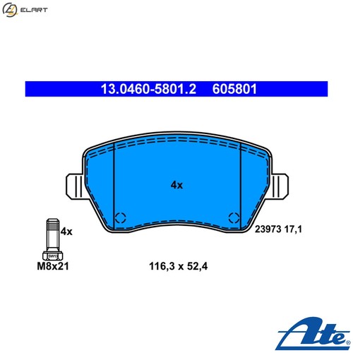 Brake pad set - pad, disc