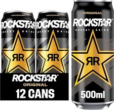 Rockstar Energy Drink - Original - Non-Alcoholic-12 x 500ml Cans