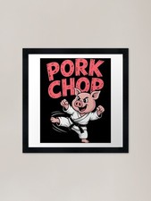 Pig Karate Pork Chop Funny Pun