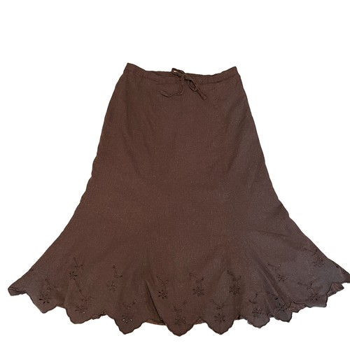 Edward brown linen maxi skirt - edward,