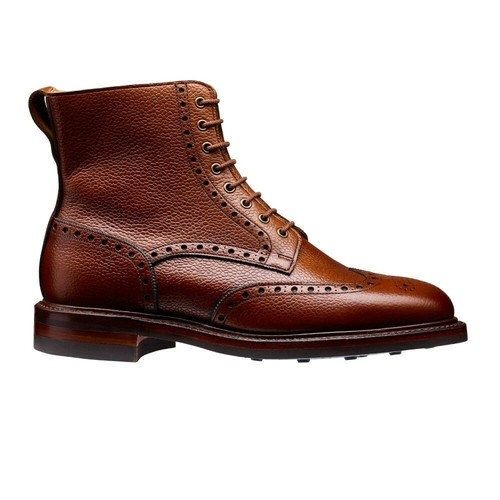 Handmade leather brown - leather, brogue