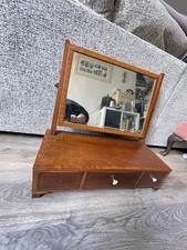 Antique Mahogany Georgian Style Swing Framed Toilet Mirror