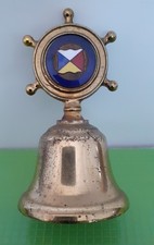 S.S. Chusan Relic, Brass & Enamel Ship's Bell, Rare