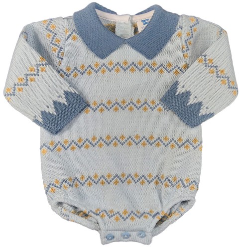 Baby boy romper knitted - baby,