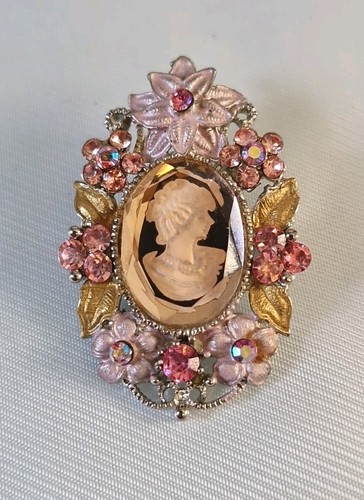 Vintage style glass cameo - vintage,
