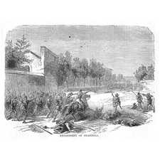 ITALY The Engagement of Graziella - Antique Print 1860