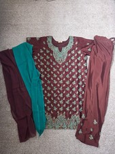 Indian Punjabi Suit, brown and