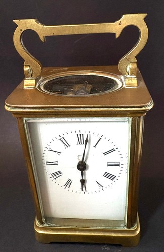 Vintage brass carriage clock - brass,