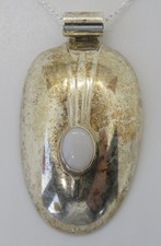 Sterling silver & white opal