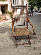 Chair Folding Campaign Military Victorian Edwardian Steamer