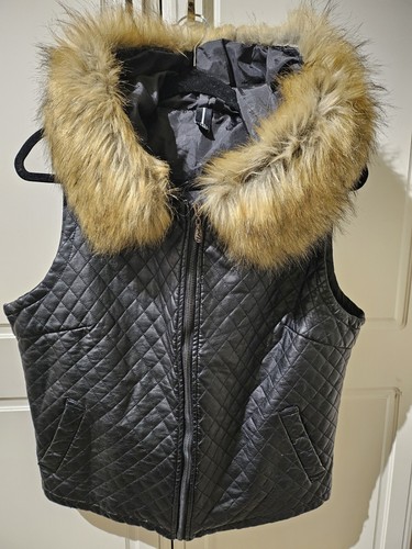 Size black fauz - size, leather